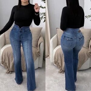 Women's Blue High rise flare jeans